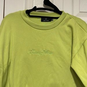 Lonely ghost athletic top. Lime green